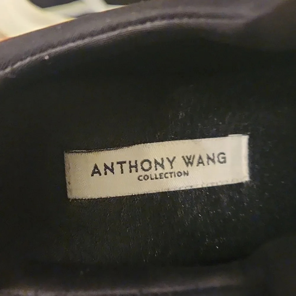 Anthony Wang Women's Platform Sneakers w/ Interior Wedge Heel Size 8